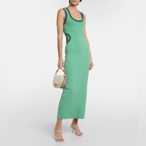 SIR. Salvador knit cut-out maxi dress in emerald green size 0